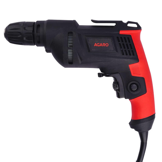 AGARO ED2103 650W Electric Drill Machine | 3300 RPM High-Speed Corded Drill for Home DIY & Professional Use (Red & Black)