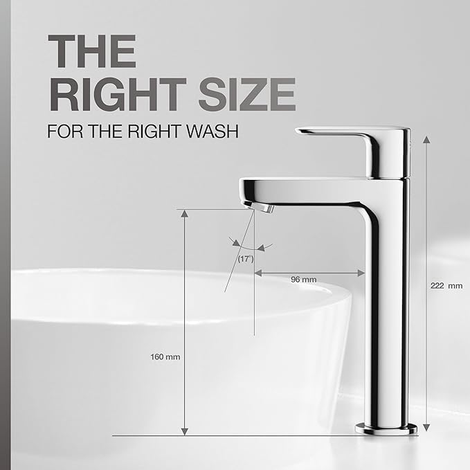 Kohler July Tall Pillar Lavatory Faucet – Premium Tall Bathroom Faucet with Elegant Contemporary Design & Polished Chrome Finish
