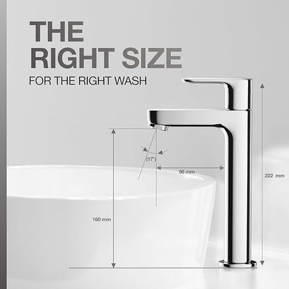 Kohler Kumin Wall-Mount Cold-Only Kitchen Faucet – Premium Zinc Chrome Finish Kitchen Faucet with Swivel Spout for Modern Kitchens