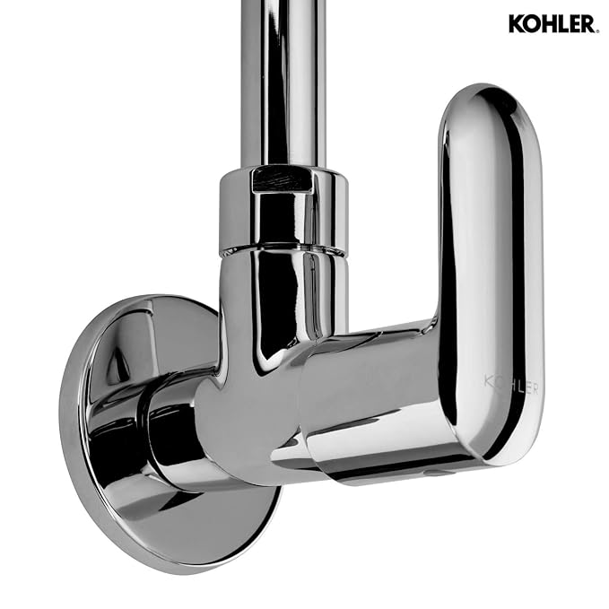 Kohler Kumin Wall-Mount Cold-Only Kitchen Faucet – Premium Zinc Chrome Finish Kitchen Faucet with Swivel Spout for Modern Kitchens