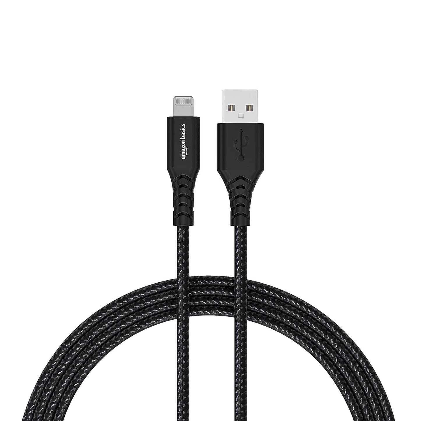 Amazon Basics USB A to Lightning Cable 1.2M – MFi Certified Nylon Braided Fast Charging Cable for iPhone 13/12/11 SeriesAmazon Basics USB A to Lightning Cable 1.2M – MFi Certified Nylon Braided Fast Charging Cable for iPhone 13/12/11 Series