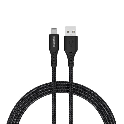 Amazon Basics USB A to Lightning Cable 1.2M – MFi Certified Nylon Braided Fast Charging Cable for iPhone 13/12/11 SeriesAmazon Basics USB A to Lightning Cable 1.2M – MFi Certified Nylon Braided Fast Charging Cable for iPhone 13/12/11 Series