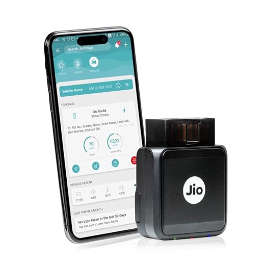 JioMotive OBD GPS Tracker & 4G Wi-Fi Router for Cars | Plug & Play eSIM | Real-Time Vehicle Tracking, Geo-Fencing Alerts, Instant On/Off | 1-Year Free Subscription | Jio Locked