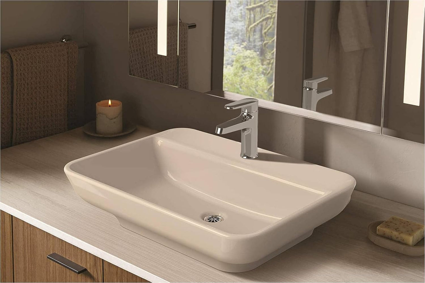 Kohler Beam Single Control Lavatory Faucet Without Drain | Premium Modern Bathroom Basin Tap in Polished Chrome