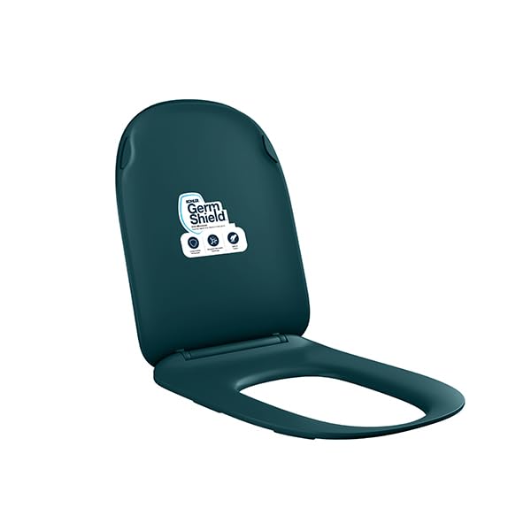 Kohler Modern Life Edge Wall Hung Seat Cover Hinged Peacock 27904IN-HP1 | Premium Soft-Close Luxury Toilet Seat Cover for Modern Bathrooms