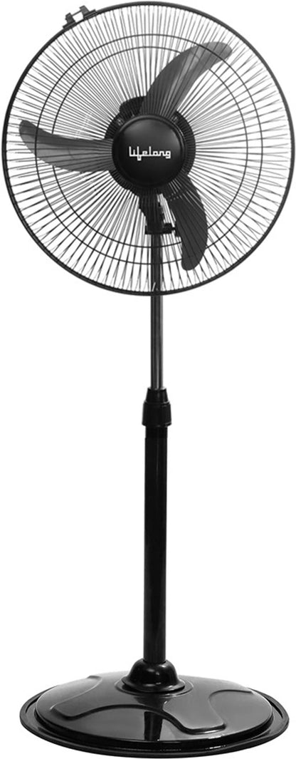 Lifelong LLPF02 400mm Ultra High Speed Pedestal Fan | 1350 RPM | Height Adjustable | Oscillation| Black