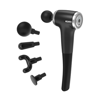 AGARO Regency Gun Massager | 13 Speed Rechargeable Handheld Percussion Massager with 4 Heads for Full Body Muscle Relaxation 💪✨
