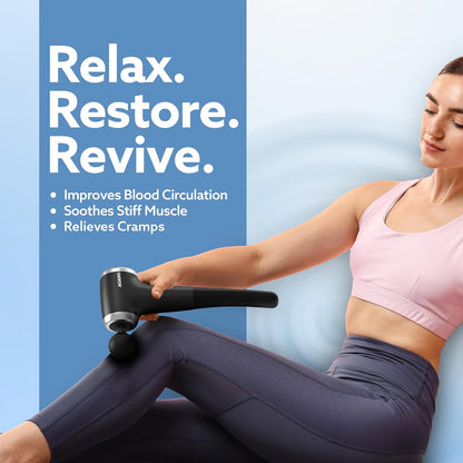 AGARO Regency Gun Massager | 13 Speed Rechargeable Handheld Percussion Massager with 4 Heads for Full Body Muscle Relaxation 💪✨