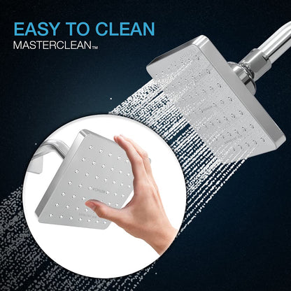 KOHLER Parallel Square Showerhead with Shower Arm – Premium Chrome Finish Rain Shower