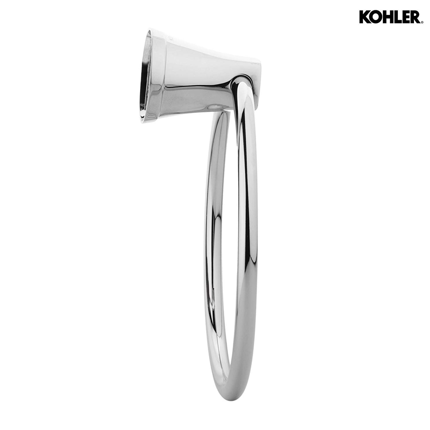 KOHLER Complementary Towel & Napkin Hanger | Premium Chrome Finish Wall Mounted Holder for Bathroom & Kitchen | Corrosion Resistant Silver Towel Rack