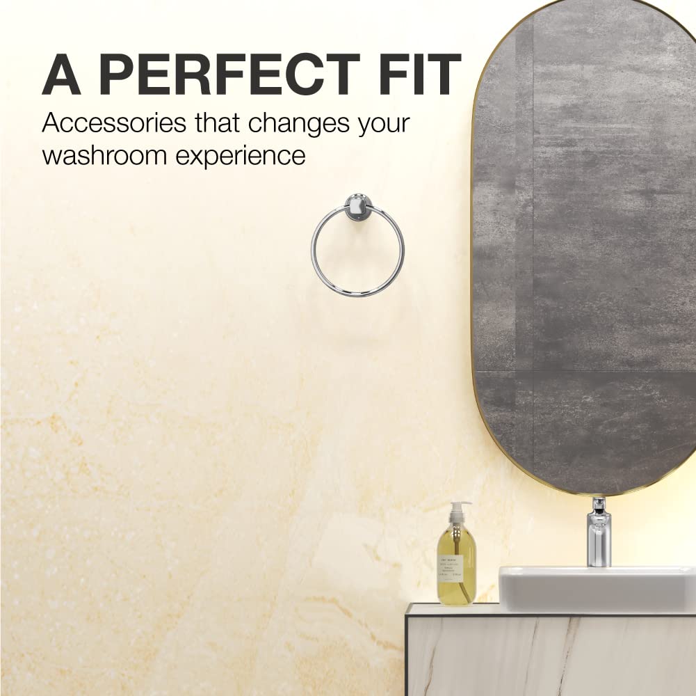 KOHLER Complementary Towel & Napkin Hanger | Premium Chrome Finish Wall Mounted Holder for Bathroom & Kitchen | Corrosion Resistant Silver Towel Rack