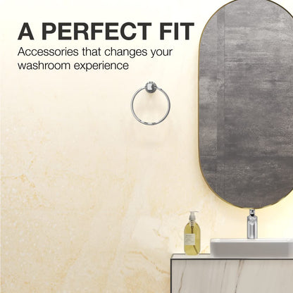 KOHLER Complementary Towel & Napkin Hanger | Premium Chrome Finish Wall Mounted Holder for Bathroom & Kitchen | Corrosion Resistant Silver Towel Rack