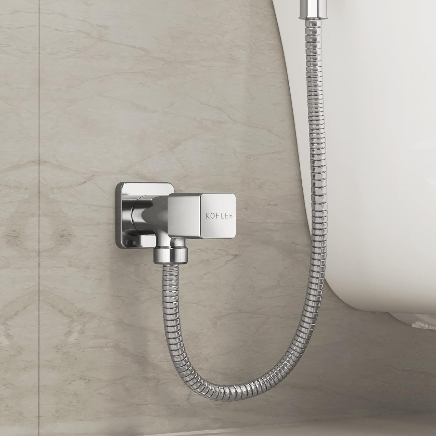 KOHLER Complementary Towel & Napkin Hanger | Premium Chrome Finish Wall Mounted Holder for Bathroom & Kitchen | Corrosion Resistant Silver Towel Rack