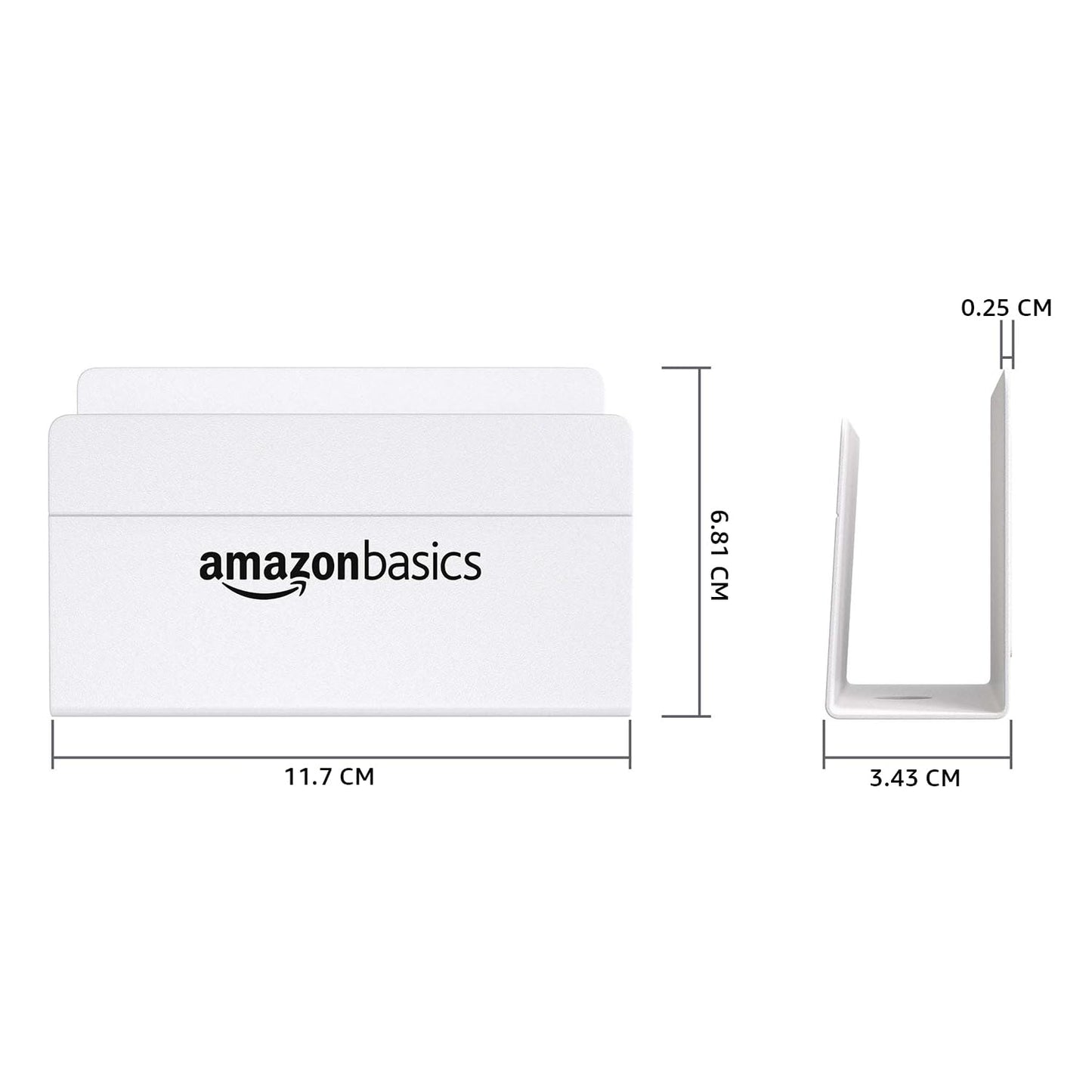 Amazon Basics Wall Mounted Mobile Holder with Strong Adhesive | Charging Slot Phone Stand | Multipurpose Storage Case (White)