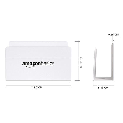 Amazon Basics Wall Mounted Mobile Holder with Strong Adhesive | Charging Slot Phone Stand | Multipurpose Storage Case (White)