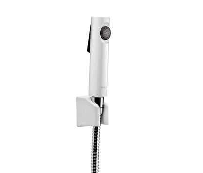 KOHLER Cuff Health Faucet for Bathroom | Premium Toilet Jet Spray with White Body & Black Accents | Modern Handheld Bidet Spray for Hygienic Cleaning