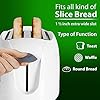AGARO Venus 750W 2-Slice Pop-Up Toaster | 6 Browning Levels, Defrost, Reheat & Cancel Functions | Cool Touch Body, LED Indicators | White