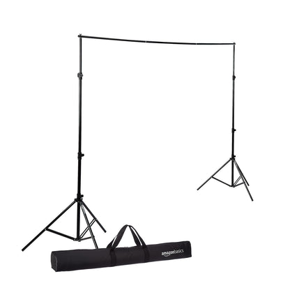 Amazon Basics 9 x 9 Feet Studio Background Stand Kit | Foldable Photography & Videography Backdrop