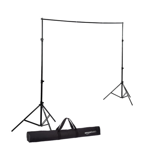 Amazon Basics 9 x 9 Feet Studio Background Stand Kit | Foldable Photography & Videography Backdrop