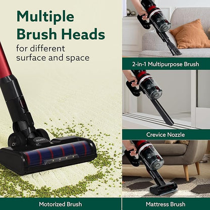 AGARO Supreme Cordless Vacuum Cleaner | 400W Brushless Motor | 25kPa Suction | 2-in-1 Stick & Handheld Vacuum
