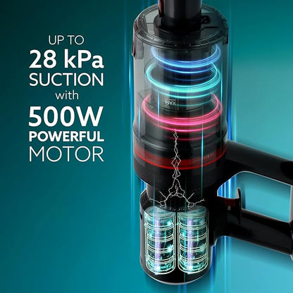 AGARO Imperial Cordless Vacuum Cleaner | 500W Brushless Motor | 28kPa Suction Power | 2-in-1 Stick & Handheld Vacuum
