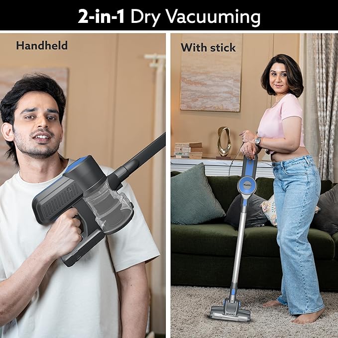 AGARO Elegant Stick Vacuum Cleaner | 9kPa Suction Power | Rechargeable Cordless Vacuum for Home & Office